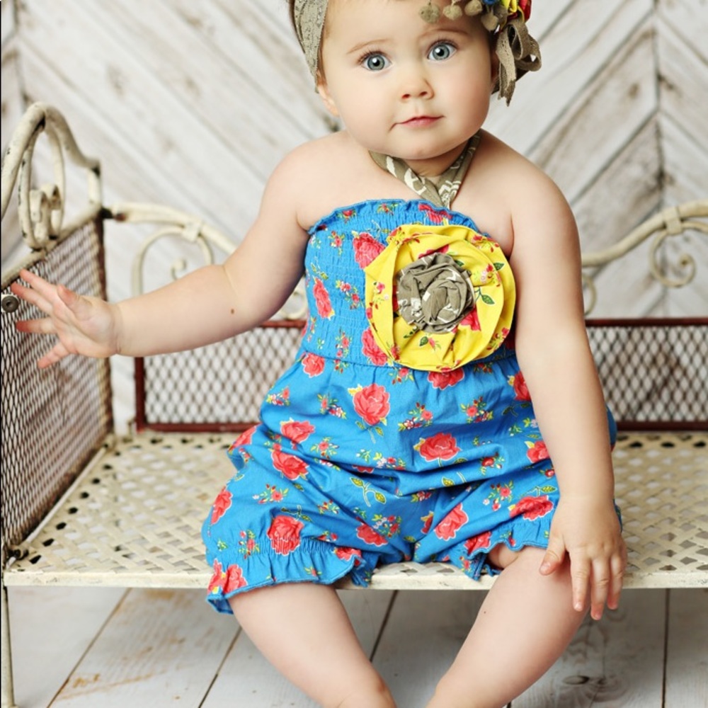 Mustard Pie Fiona Romper Blue
